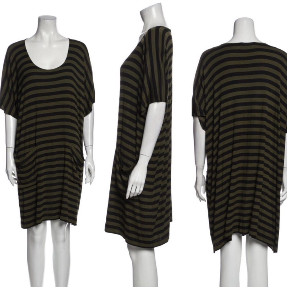 Hatch Maternity Olive Green and Black flowy dress size P ( petite)